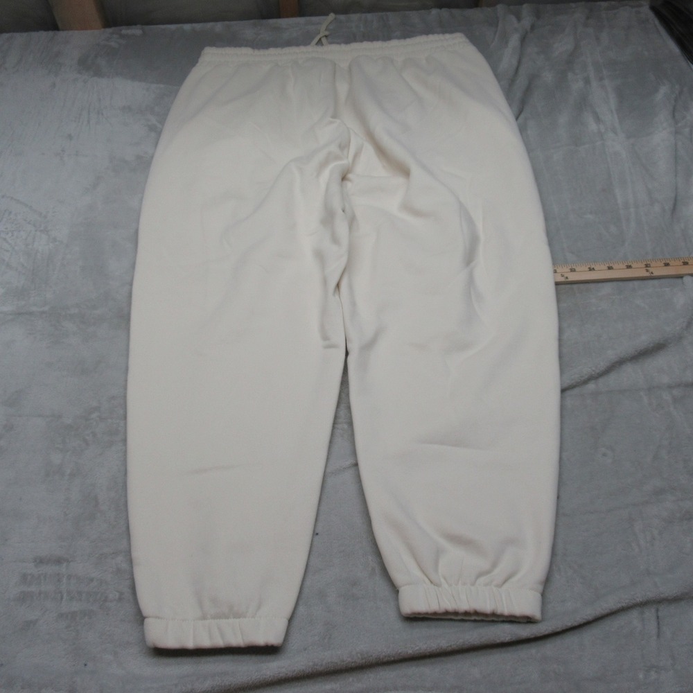 Puma Sweatpants Womens XXL White Fleece‎ Jogger Drawstring Training 38x28 NEW